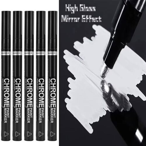 5/1pcs Chrome Pen Marker Mirror Waterproof Paint Repair For