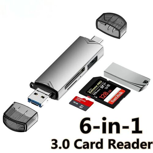 6合1 Otg Type C读卡器USB 3.0 Micro - Sd迷你适配器