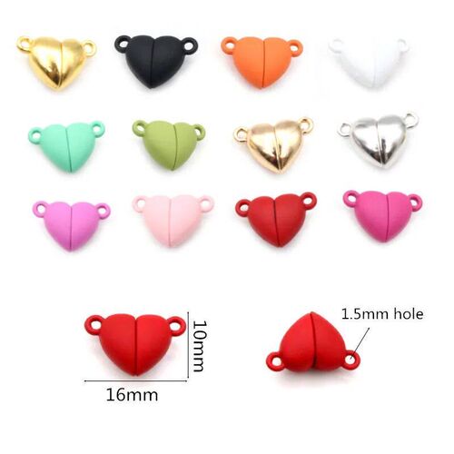 5 Sets  Love Heart Round Shaped Magnetic Connected Clasps Be