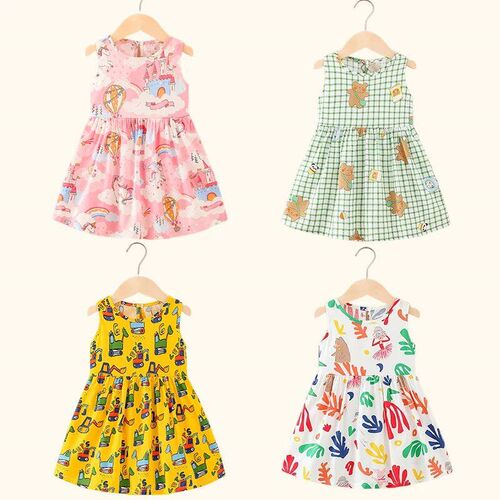 Girl Dress Cotton Summer Kids Clothes Girls Children Flower