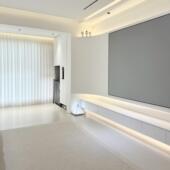 奶油景风悬空电视柜带造型背景热弯深加工墙奶油风悬小清新板背墙