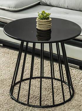 咖北欧铁艺沙创发茶几角边几意茶几客厅几电话TX85980桌子小圆桌