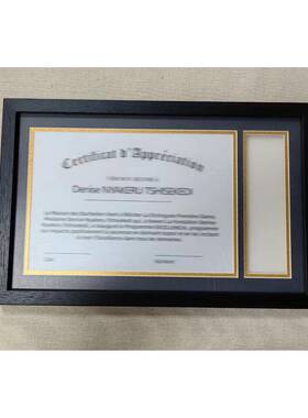 毕证书相国外毕业证装裱实木A框4学士帽FEQ穗流苏立业体展示挂墙