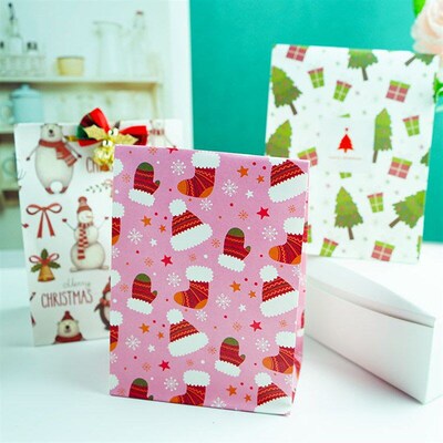Merry Christmas Kraft Paper Bag Cookie Candy Gift sticker