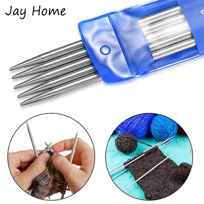 5-35PCS 20CM Stainless Steel Knitting Needles Set 2-5MM Doub