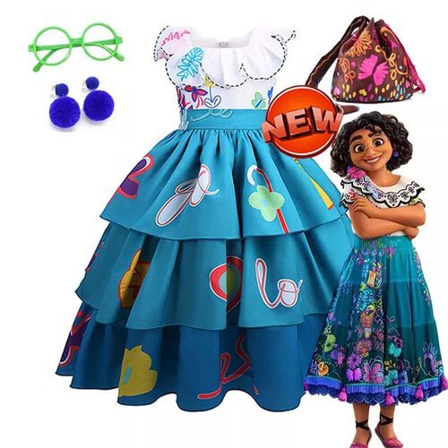 New Mirabel Encanto Dresses for Girls Princess Dress Suit