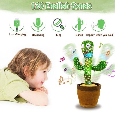 Kids Dancing Talking Cactus Toys Interactive Talking Sunny C