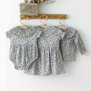 Dresses Summer Kids Toddler Blue Girls Clothing Floral Baby