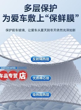 电动四轮车防雪罩遮雪挡前挡风玻璃罩车衣半罩防雨电车新能源代步