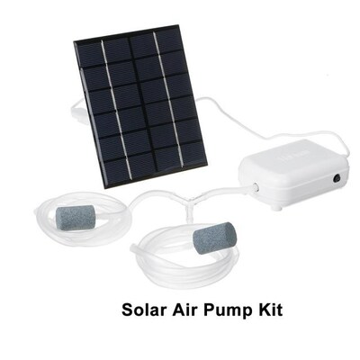 Solar Powered Oxygenator Aerator Aquarium Air Pump Solar Pan