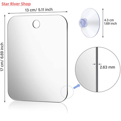 Acrylic Anti Fog Mirror Bathroom Tools Shower Shaving Fogles
