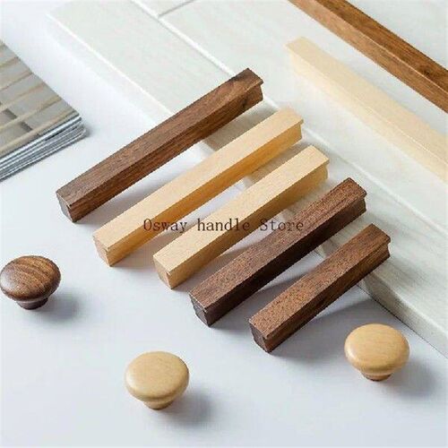 Walnut Wooden Furniture Handle Drawer Knobs Kitchen