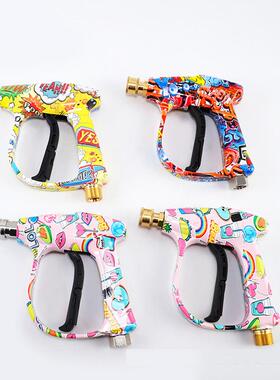 21042高压清款洗机洗车枪扇形新水转印彩水绘M242高压洗车短水枪