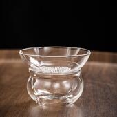 纯工茶滤网光打孔全玻璃一体茶手漏底TCW座激装 套茶隔透明茶叶过