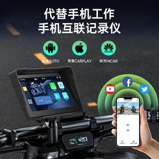 托车记录仪摩托车胎压高清水车载CAR防P摩LAY前后双录F501记录仪