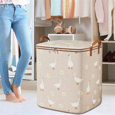 Quilt Storage Box Dustproof Organizers Non-Woven Wardrobe