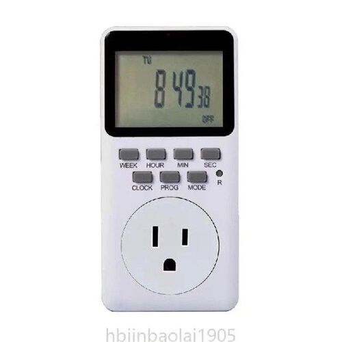 E74E Outlet Timer 7 Day Plug in Timer Outlet Indoor Digital