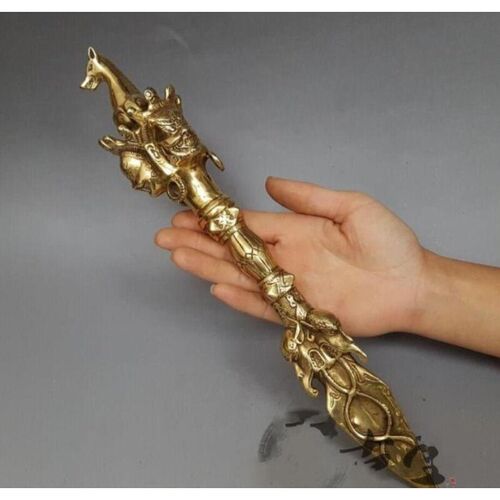 Pure Copper Magic Ware Ornaments Horse Head Ming King Puba