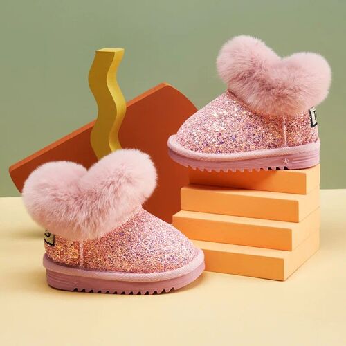 2023 Winter Kids Fashion snow boots thick Child Genuine Leat