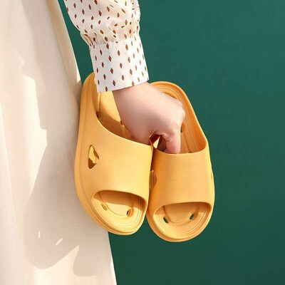Summer Slippers Womens New EVA Slip-on Feeling Thick Slippe