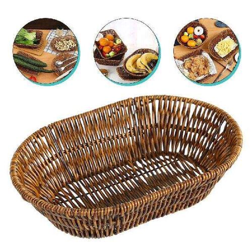 Sundries Storage Basket Woven Baskets Decorate Plastic for