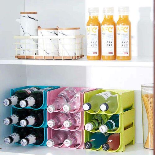 Kitchen Organizer Refrigerator Rack Shelf Can Beer Wine Bott