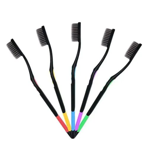 10 Pieces Packed Soft Bristle Bamboo Charcoal Black Hair Ult