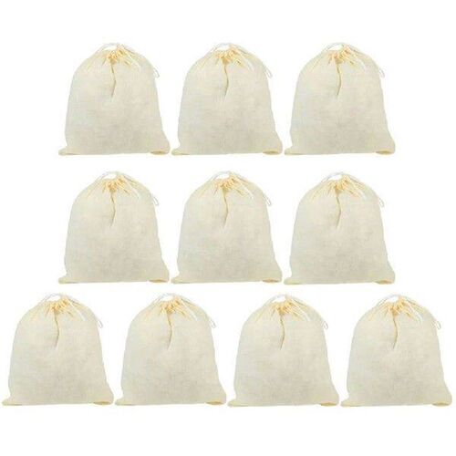 10 Pcs Drawstring Cotton Bag Gravy Bags Soup Stew Mesh