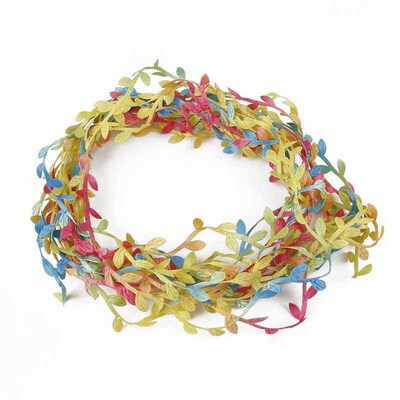 10Meter Silk Leaf-Shaped Artificial Flower Green Leaves For