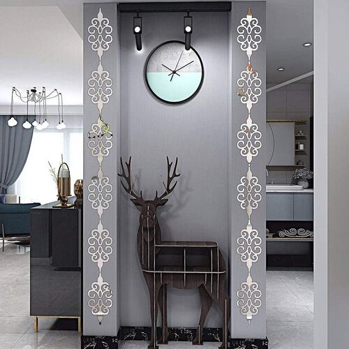 10pcs/set Diagonal 3D Acrylic Mirror Wall Stickers Home Deco