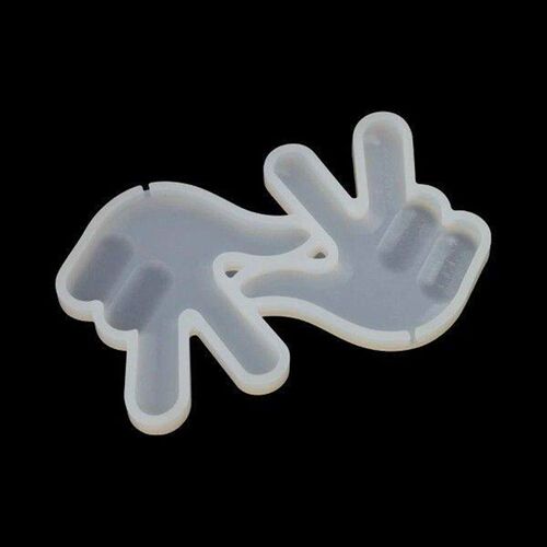 Victory Gesture Shape Silicone Lollipop Molds Chocolate Pop