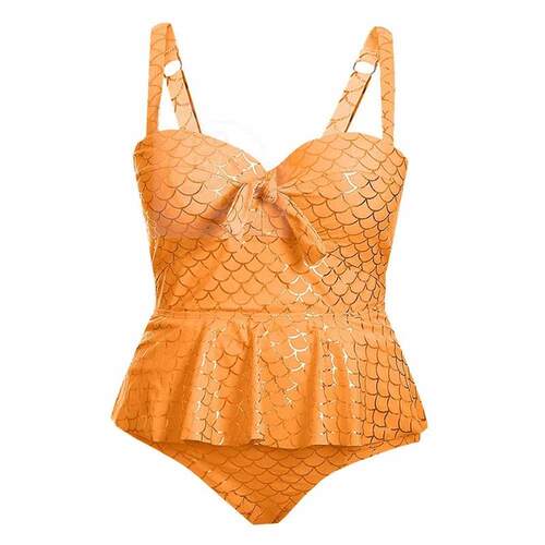 (Large size hot spring conservative belly covering swimsuit