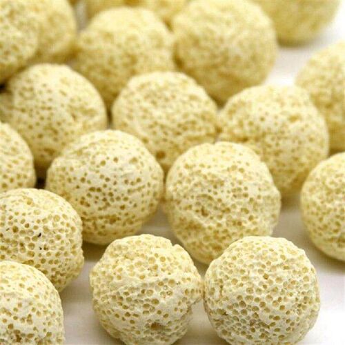 10Pcs Ceramic Ball Bio Porous Filter Media Net Bag