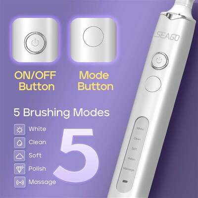 Seago Rotating Electric Rechargeable Toothbrush Teeth Cleani