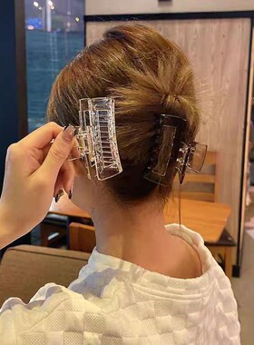Transparent Color Grab Clip Back Head Hairpin Exquisite Hair