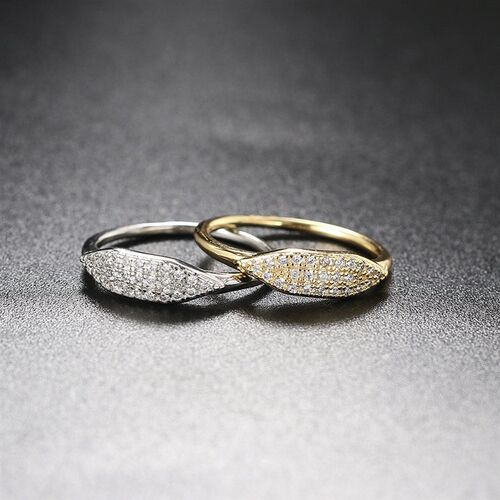 Minimalist Women's Stacking Rings rendy Dainty Zirconia