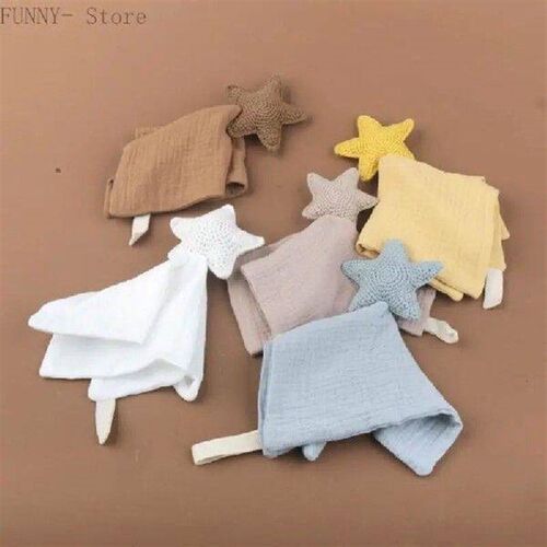 Knitted Star Charm Security Blanket for Boy Girl Multilayer