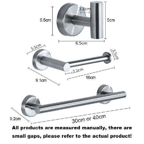 Stainless Steel Robe Hook Towel Rails Bar Rack Shelf Tissue