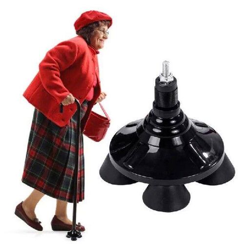 Crutch Foot Cover Rotating Four-corner Cane Tip Base Rubber