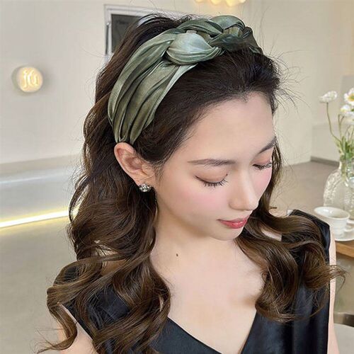 Fashion Shiny Twisted Braid Headband Women Girl Wide Side Ha