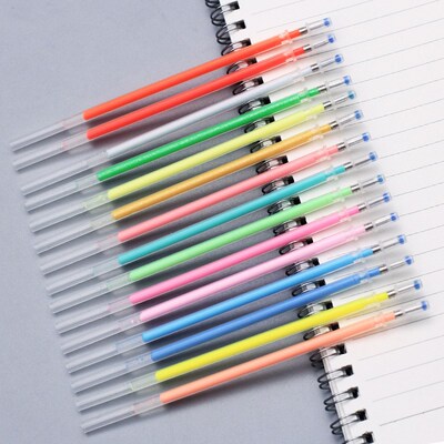 100 Colors Glitter Gel Pen Refills Craft Marker Neon Pen Ink