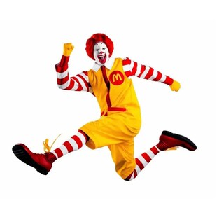 McDonald Cosplay Costume Ronald  Masquerade Party Sutra