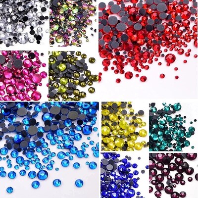 Glitter Crystal DMC Hot Fix Rhinestones  Strass