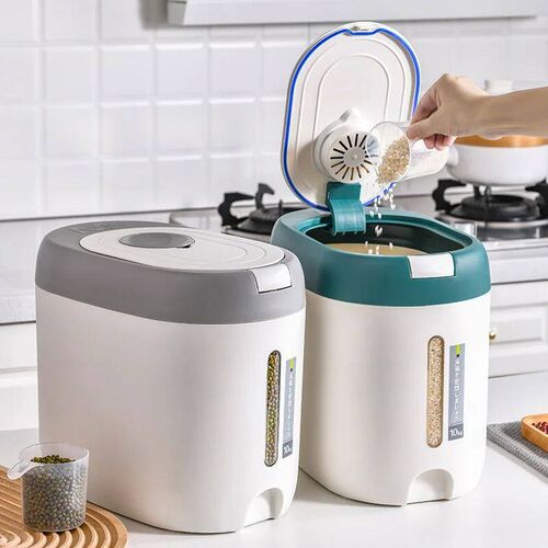5KG Metering Household Kitchen Rice Bucket Grains Storage Bo