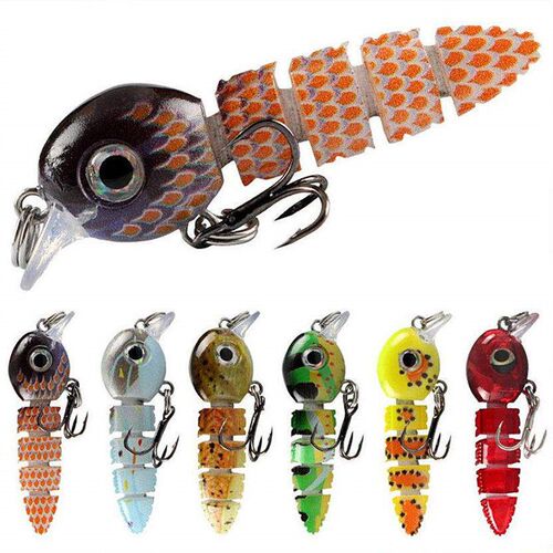 Fishing Lures Bait for Bass Trout Bionic 5 Section Fish Bait