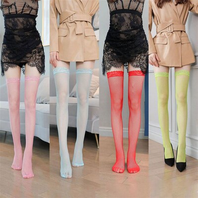 More Color Sexy Stockings Lace Stockings Over Knee Fishnet S