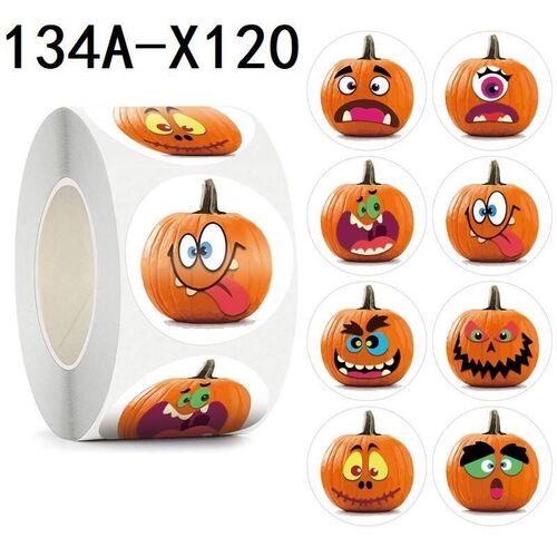 25MM 500 roll Halloween sticker labels万圣节不干胶贴纸标签