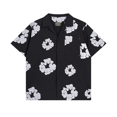 Denim Tears Kapok Printed Woven Short Sleeve Shirt Loose Fiv