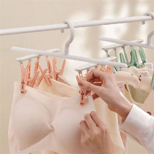 Socks Drying Rack With 10 Clips, Multi-Function Dormitory