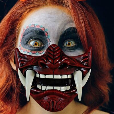 Halloween Japanee Samurai Ghot Devil Mak Halloween Devil War